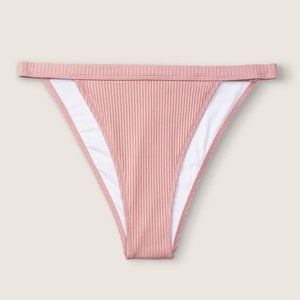 VICTORIA’S Secret PINK Swim Ribbed High Leg High Waisted Bikini Bottom Pink